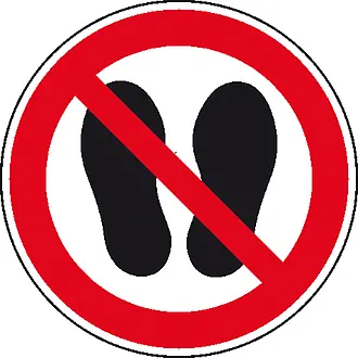 Verbotsschild »Betreten der Fläche verboten« 