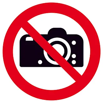 Verbotsschild »Fotografieren verboten« 