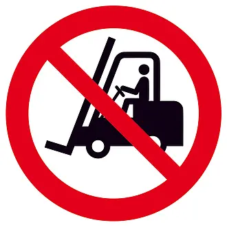 Verbotsschild »Für Flurförderzeuge verboten« 