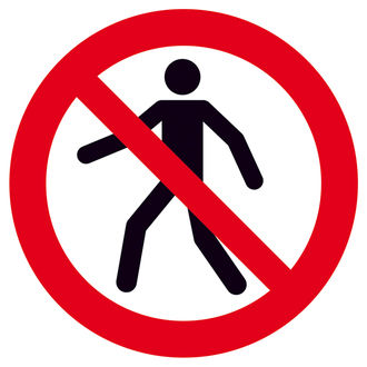 Verbotsschild »Für Fußgänger verboten« 