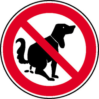 Verbotsschild »Hier kein Hundeklo« 