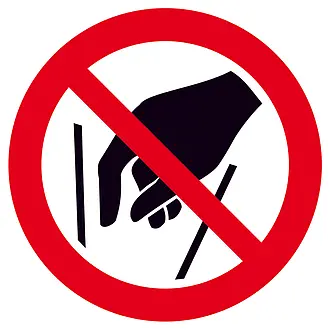 Verbotsschild »Hineinfassen verboten« 