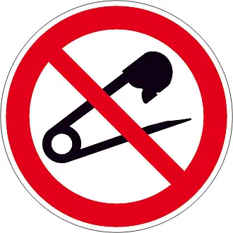 Verbotsschild »Keine Nadeln einstechen« 