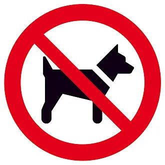 Verbotsschild »Mitführen von Hunden (Tieren) verboten« 