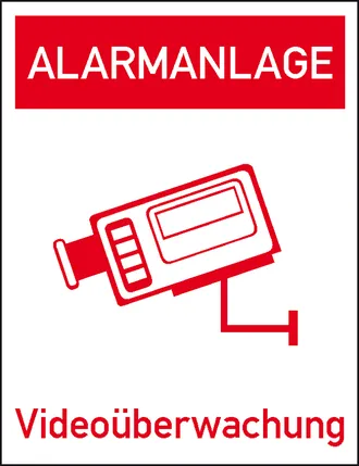 Video Infozeichen »Alarmanlage Videoüberwachung« 