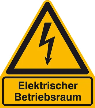 Warn-Kombischild »Elektrischer Betriebsraum« 