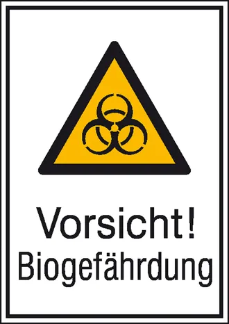 Warn-Kombischild »Vorsicht! Biogefährdung« 