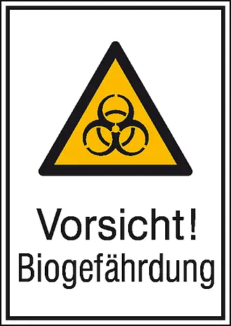 Warn-Kombischild »Vorsicht! Biogefährdung« 