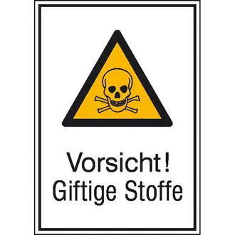 Warn-Kombischild »Vorsicht! Giftige Stoffe« 