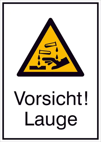 Warn-Kombischild »Vorsicht! Lauge« 