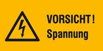 Warn-Kombischild »Vorsicht Spannung« 