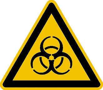 Warnschild »Warnung vor Biogefährdung« 