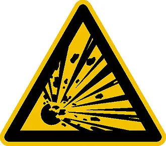 Warnschild »Warnung vor explosionsgefährlichen Stoffen« 