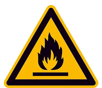 Warnschild »Warnung vor feuergefährlichen Stoffen« 