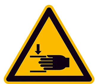 Warnschild »Warnung vor Handverletzungen« 