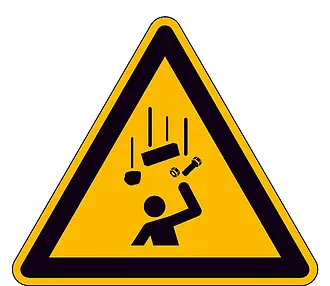 Warnschild »Warnung vor herabfallenden Gegenständen« 
