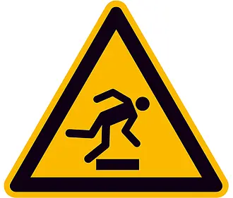 Warnschild »Warnung vor Hindernissen am Boden« 