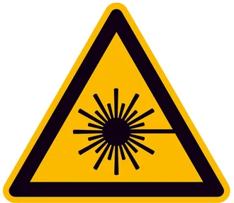 Warnschild »Warnung vor Laserstrahl« 