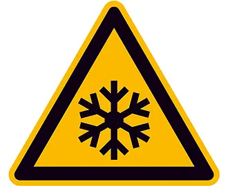 Warnschild »Warnung vor niedriger Temperatur/Frost« 