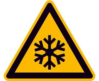 Warnschild »Warnung vor niedriger Temperatur/Frost« 