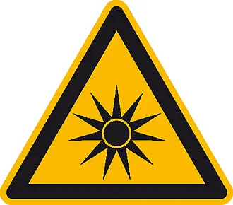 Warnschild »Warnung vor optischer Strahlung« 
