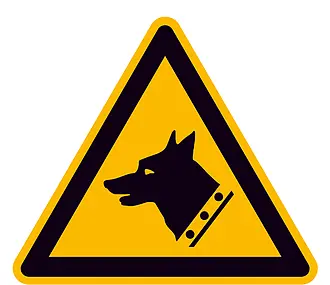 Warnschild »Warnung vor Wachhund« 