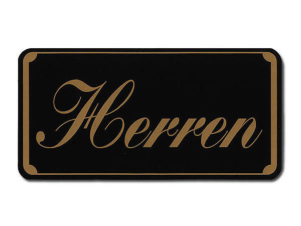 Toilettenschild:  Herren - WC