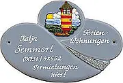 Türschild aus Keramik - Größe: 26 x 19 cm
