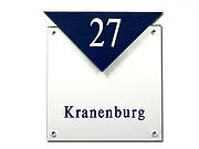 Hausnummer aus Gravurglas - Größe: 19 x 17 cm