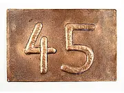Hausnummer aus Kupfer