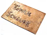 Kupfer Namensschild