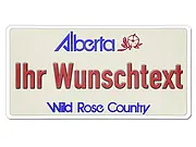 Kennzeichen Alberta - Nachbildung