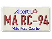 Nummernschild Alberta mit Wunschtext
