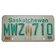 Kanadisches Nummernschild Saskatchewan