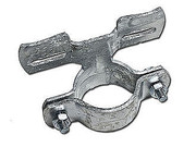Kleine Rohrschelle für die Befestigung verschiedener Schilder an Rohrpfosten Durchmesser: 48 mm, Lochabstand: 70 mm, Breite: 48 mm Material: Stahl, feuerverzinkt Kleine ... Rohrschelle zur Befestigung - klein