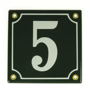 Hausnummer Emaille grün