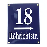 Münchner Emaille Hausnummer