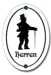 Türschild Emaille - Herrentoilette