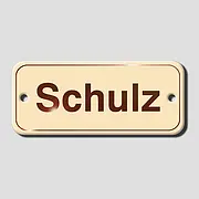 Emaille-Namensschild - Größe: 7 x 3 cm