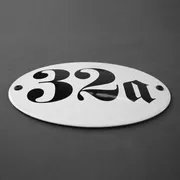 Ovale Hausnummer aus Emaille | 18,3 cm x 14,3 cm