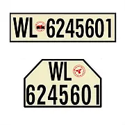 historische Kennzeichen im 2er-Set - Luftwaffe - neu