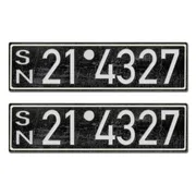 Historisches Nummernschild aus der Besatzungszone - Vintage Look