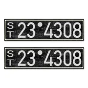 Historisches Nummernschild aus der Besatzungszone - Vintage Look