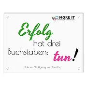 Acrylschild bedruckt mit Spruch