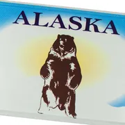US Plate Alaska mit Wunschtext