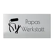 Schild Papas Werkstatt