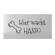 Türschild mit Wunschtext - Hundewarnschild