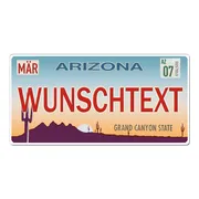 Arizona USA Deko Nummernschild mit Wunschtext