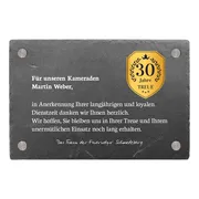 Schiefertafel zur Dienstauszeichnung