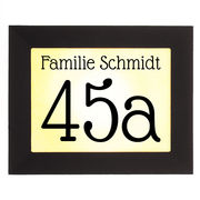 LED Hausnummer mit Familienname